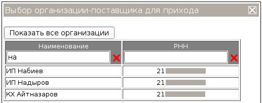 Выбор организации-поставщика